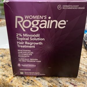 Rogaine 2% Minoxidil Topical Solution Hair growth Treatment. New in box.